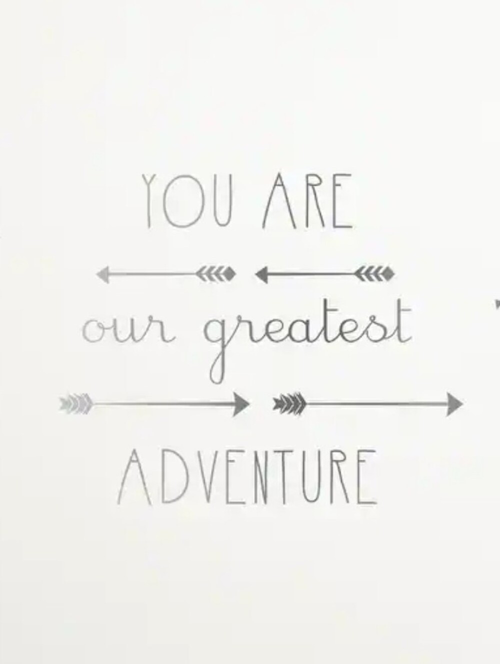 Levtex Baby You Are Our Greatest Adventure Wall Decal -Gray Silver Nursery Decor